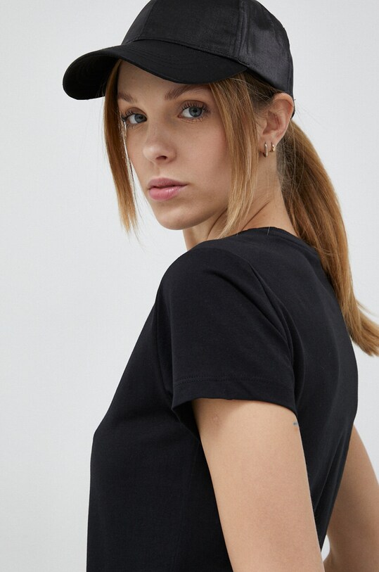 New Balance t-shirt bawełniany czarny WT31546BK