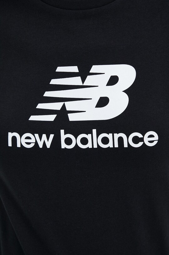 New Balance t-shirt bawełniany WT31546BK czarny