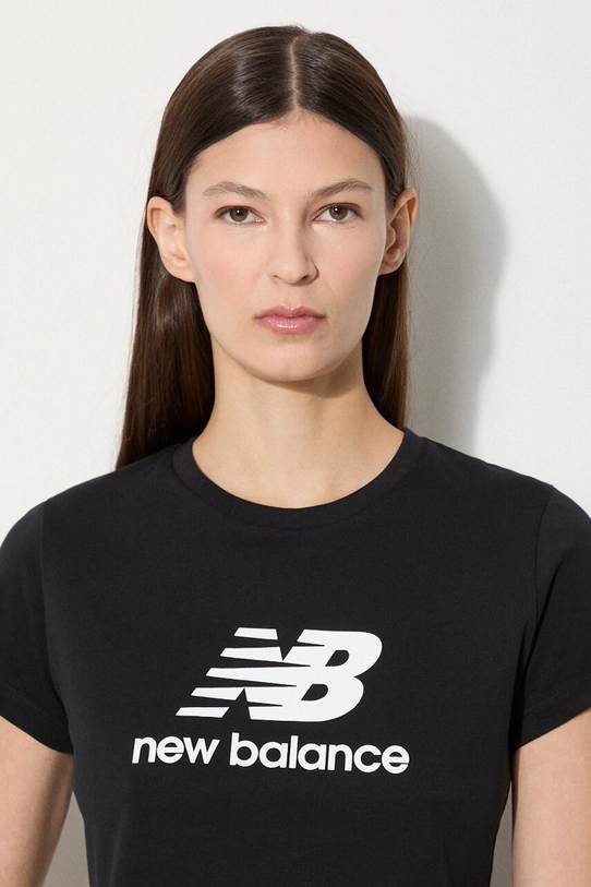 New Balance tricou din bumbac WT31546BK negru