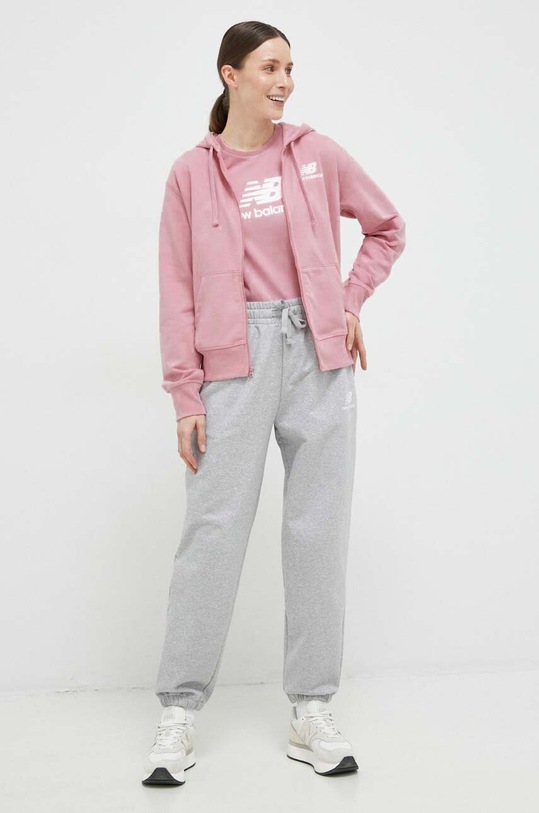 New Balance tricou din bumbac WT31546HAO roz SS23