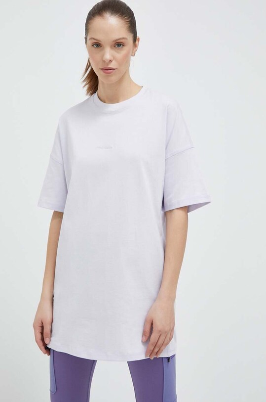 New Balance tricou din bumbac uni albastru WT23556LIA
