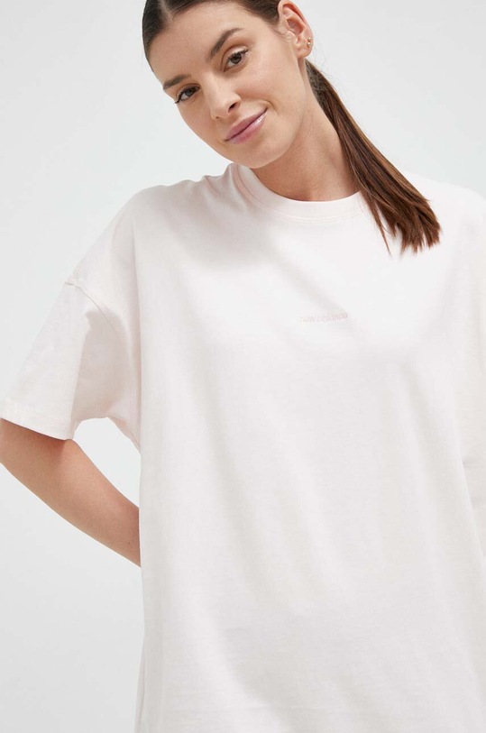 New Balance tricou din bumbac roz WT23556WAN