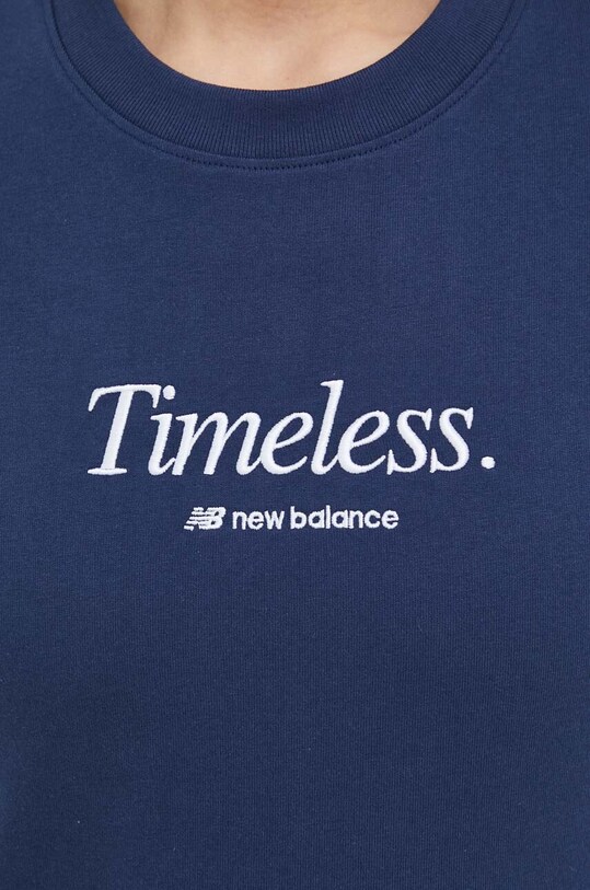 New Balance tricou din bumbac WT31551NNY bleumarin