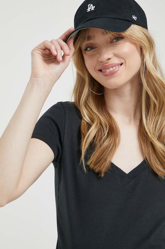 Pamučna majica Hollister Co. bez uzorka crna KI339.3295.900