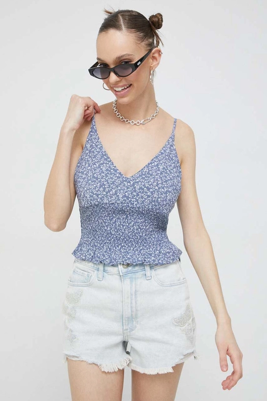 Hollister Co. top flori albastru KI340.3047.201