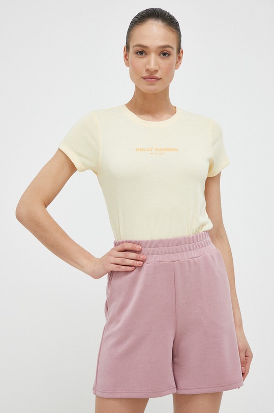 Tričko Helly Hansen hladký žlutá 53970
