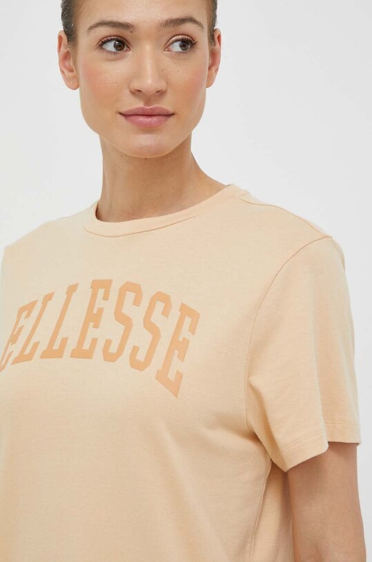 Bavlnené tričko Ellesse melanž oranžová SGR17859