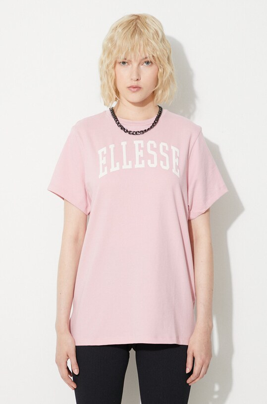 Ellesse tricou din bumbac melanj roz SGR17859