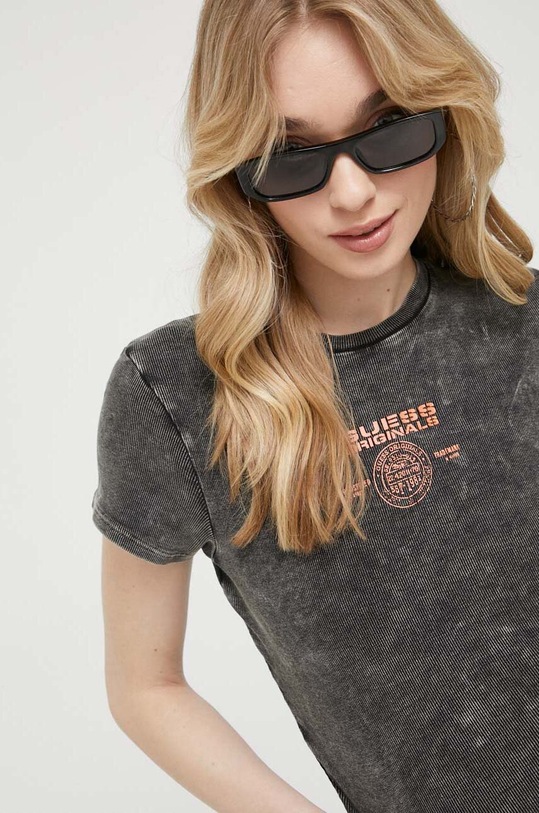 Μπλουζάκι Guess Originals μαύρο SW3GI51KA0H4