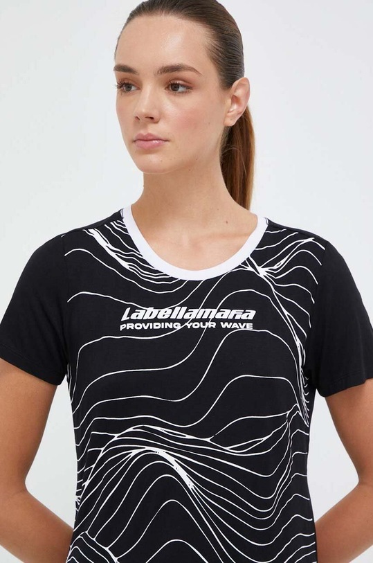 LaBellaMafia t-shirt Waves czarny LB.27148