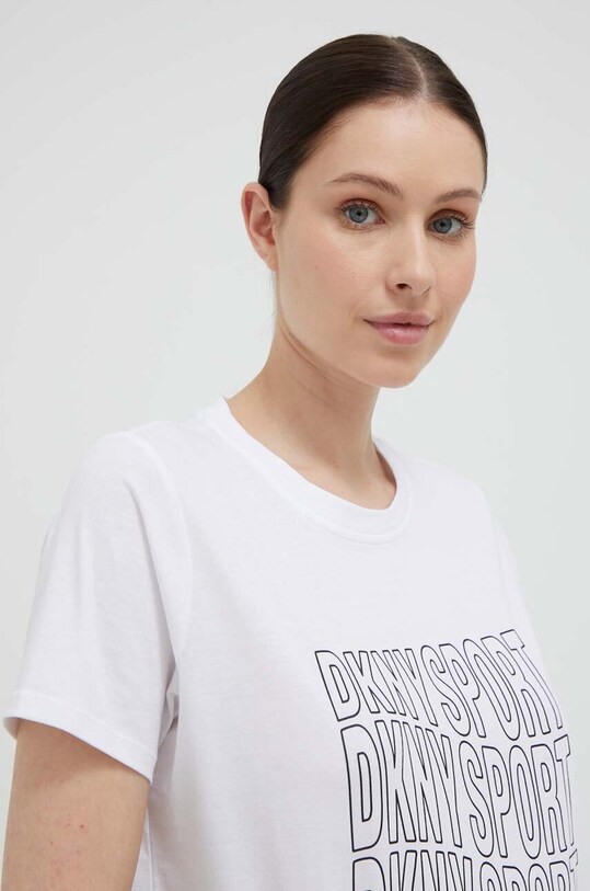 Bombažna kratka majica Dkny bela DP3T9319