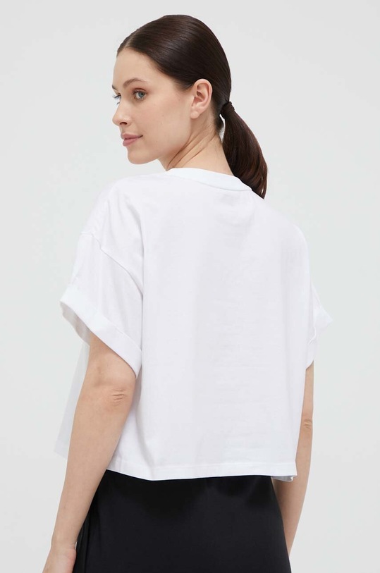 Ρούχα Βαμβακερό μπλουζάκι DKNY DP3T9313 λευκό