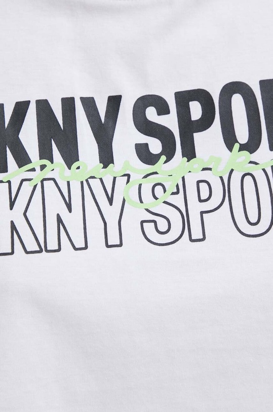 Βαμβακερό μπλουζάκι DKNY DP3T9313 λευκό