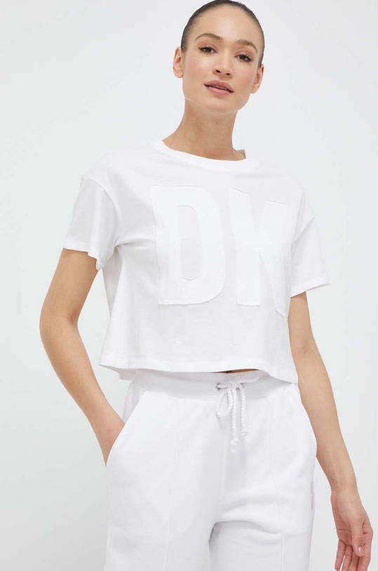 Dkny t-shirt bawełniany bawełna biały DP3T9218