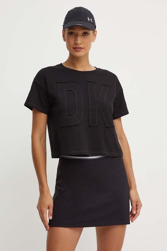Dkny t-shirt bawełniany bawełna czarny DP3T9218