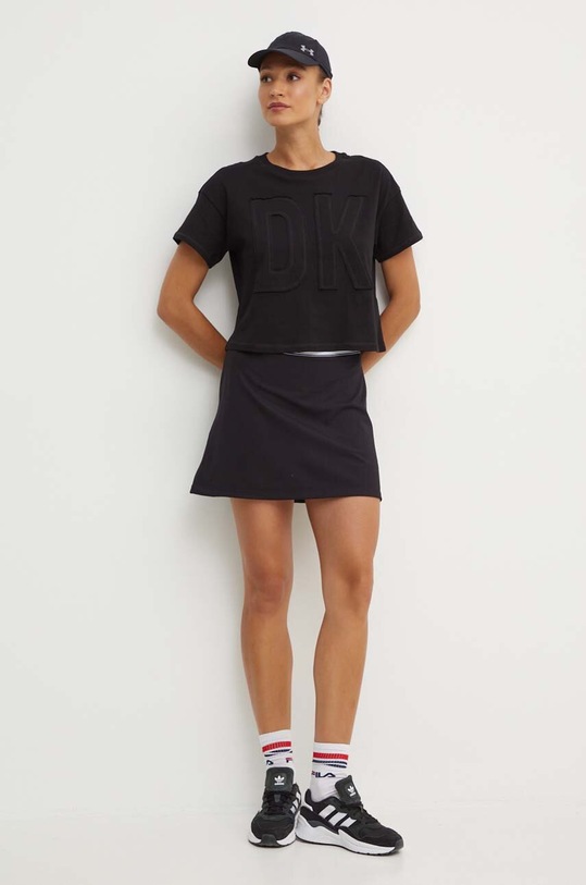 Dkny t-shirt bawełniany DP3T9218 czarny AW24