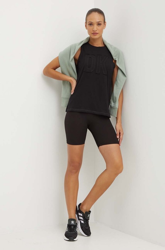 Βαμβακερό τοπ Dkny DP3T9217 μαύρο AW24