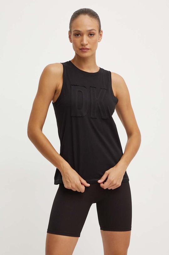 Βαμβακερό τοπ Dkny μαύρο DP3T9217