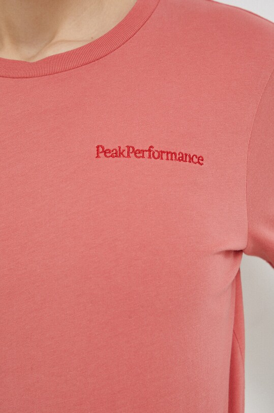 Бавовняна футболка Peak Performance G78903 рожевий
