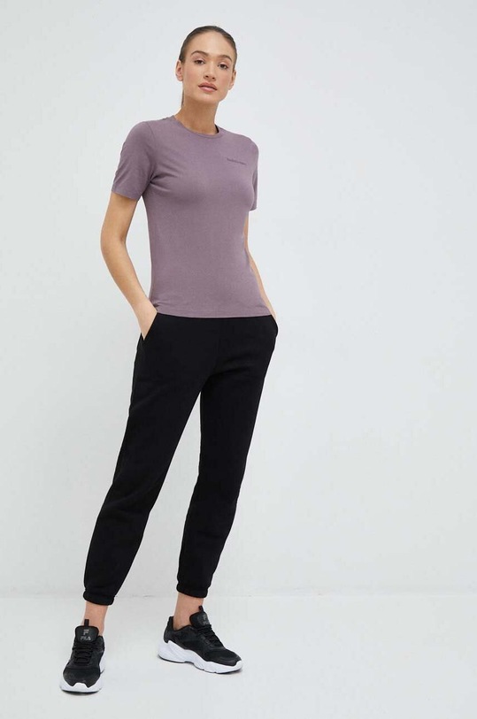 Peak Performance t-shirt bawełniany G78903 fioletowy SS23