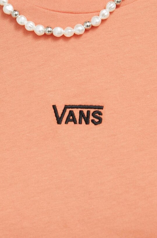Bavlněné tričko Vans oranžová VN0A54QUBM51