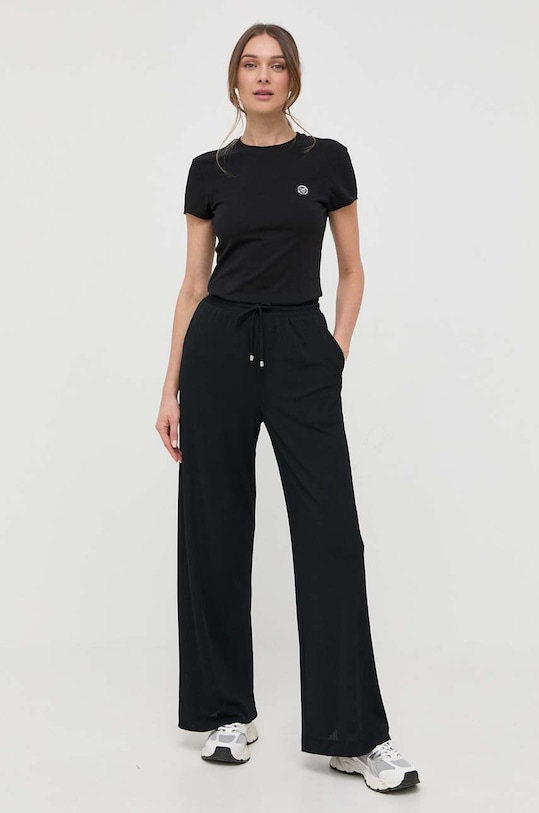 Bavlněné tričko PLEIN SPORT PACC.WTK2829.SJY001N černá SS23