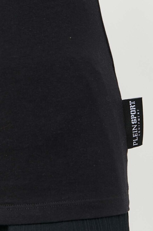 PLEIN SPORT tricou din bumbac negru PACC.WTK2829.SJY001N