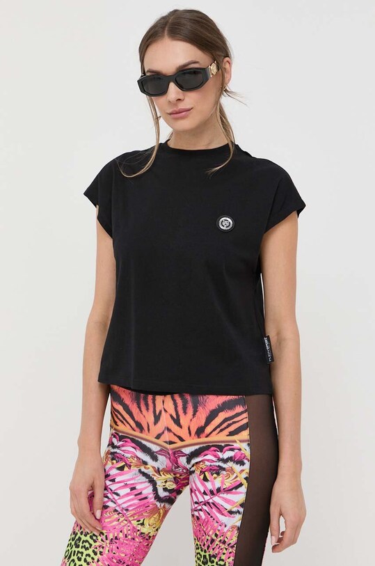 Одяг Бавовняна футболка PLEIN SPORT PACC.WTK2830.SJY001N чорний