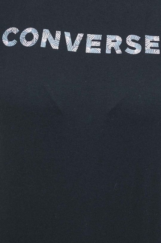 Bavlněné tričko Converse 10024545.A03 černá