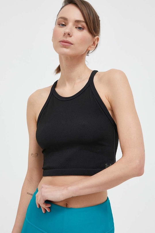 Top προπόνησης Under Armour Rush Seamless slim μαύρο 1377597