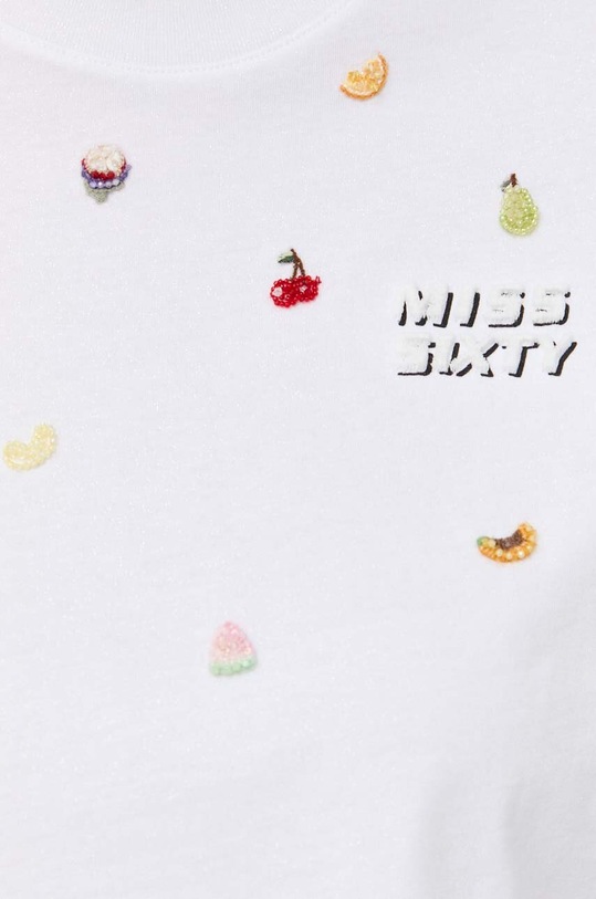 Miss Sixty t-shirt bawełniany 6T1SJ0460000 biały