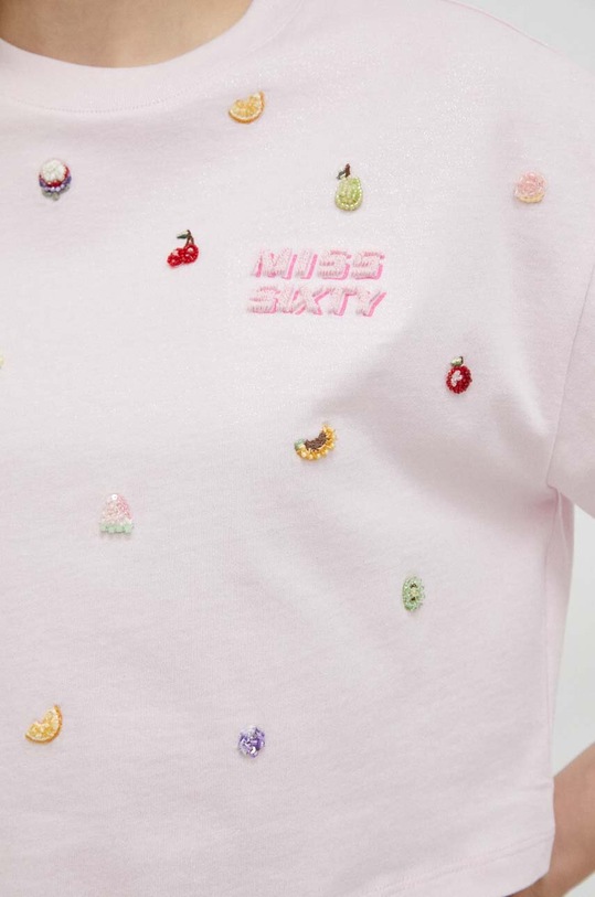 Miss Sixty t-shirt bawełniany 6T1SJ0460000 różowy