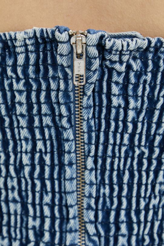 Gestuz top jeansowy Larisa 10906883 niebieski