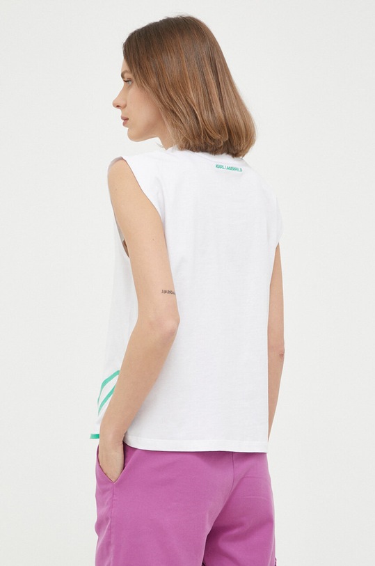 Oblečení Bavlněné tričko Karl Lagerfeld 231W1717 bílá