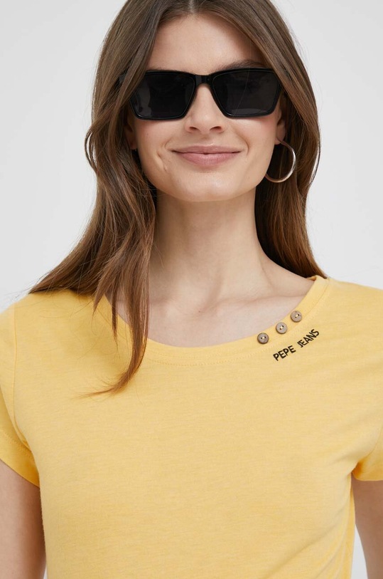 Pepe Jeans tricou Ragy galben PL505230.039