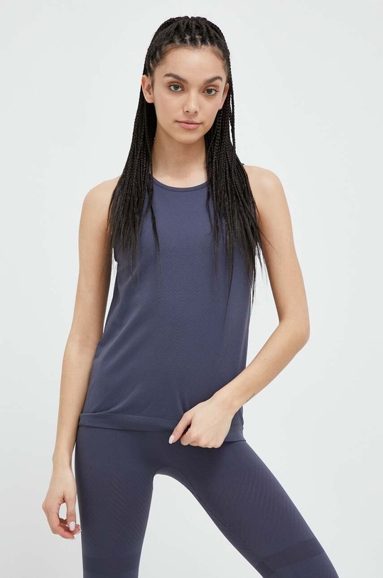 Top za jogu Casall bez uzorka mornarsko plava 21114
