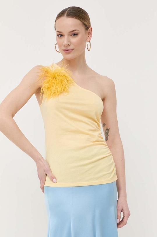 Patrizia Pepe top din bumbac portocaliu 2M4296.J035