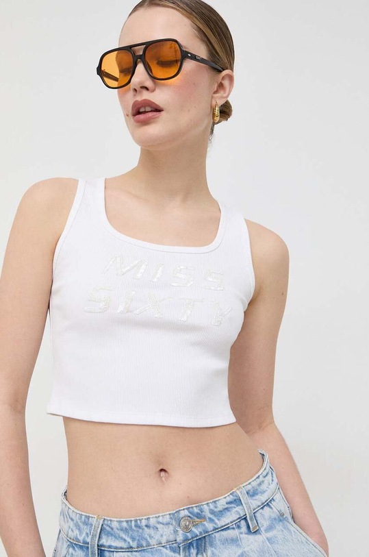 Miss Sixty top imprimeu alb 6T1SJ4800000