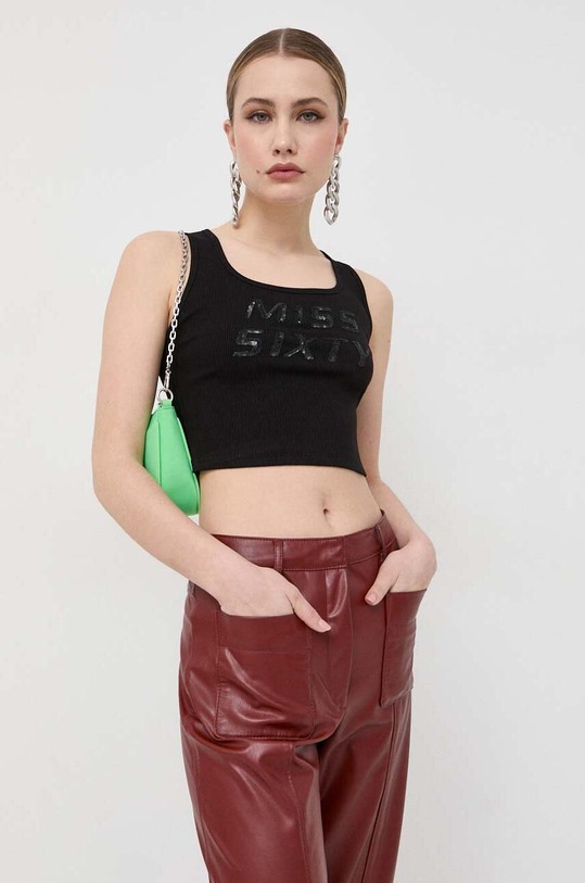 Miss Sixty top imprimeu negru 6T1SJ4800000