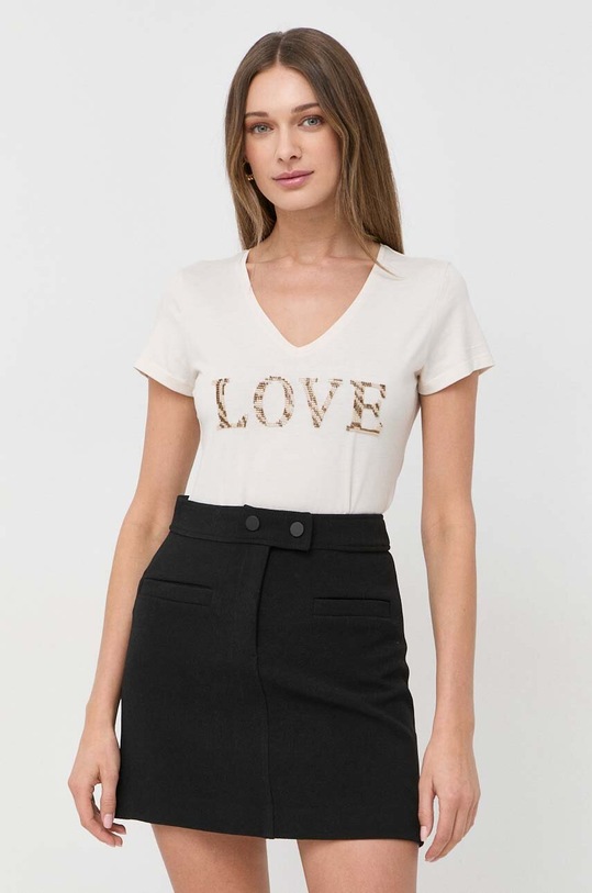 Morgan t-shirt DOVE beżowy DOVE.IVOIRE