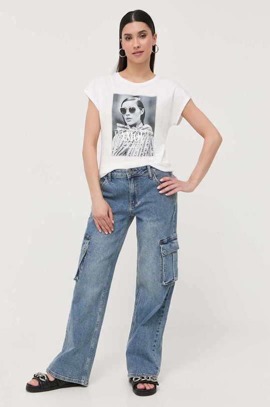 Μπλουζάκι Morgan DGLASS.OFF.WHITE λευκό SS23