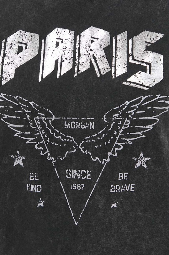 Bombažna kratka majica Morgan DPACA.GRIS siva