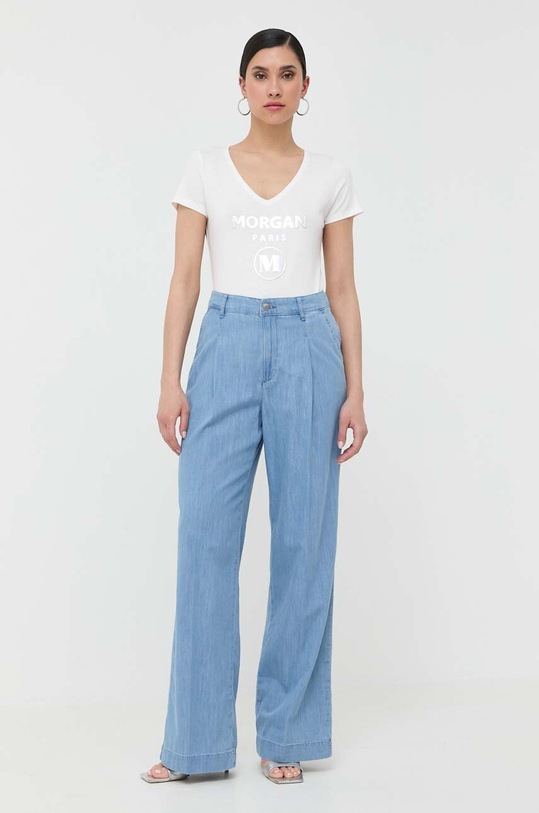 Morgan t-shirt DWONDER.OFF.WHITE biały SS23