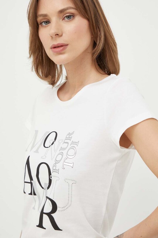 Μπλουζάκι Morgan DAMOUR λευκό DAMOUR.OFF.WHITE