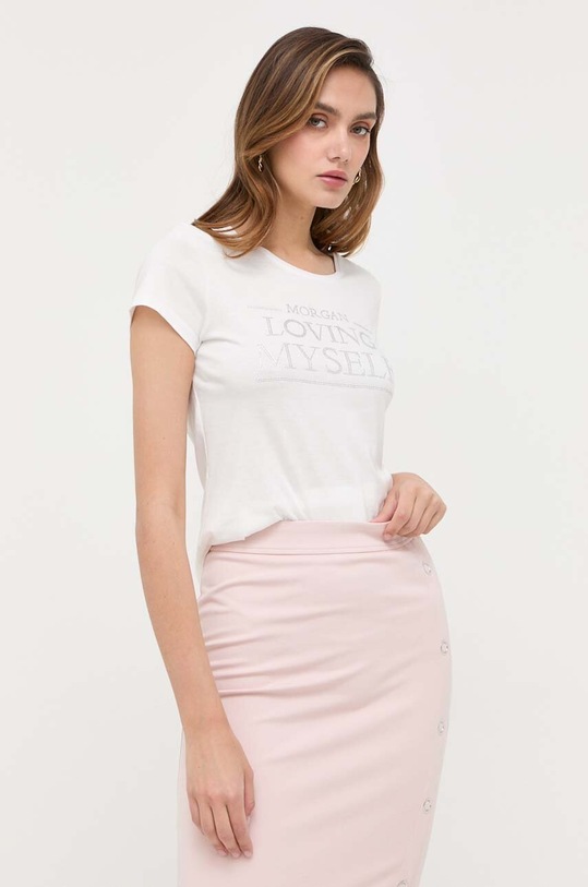 Morgan t-shirt biały DLOVY.OFF.WHITE
