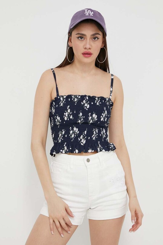 Hollister Co. top flori bleumarin KI340.3156.208