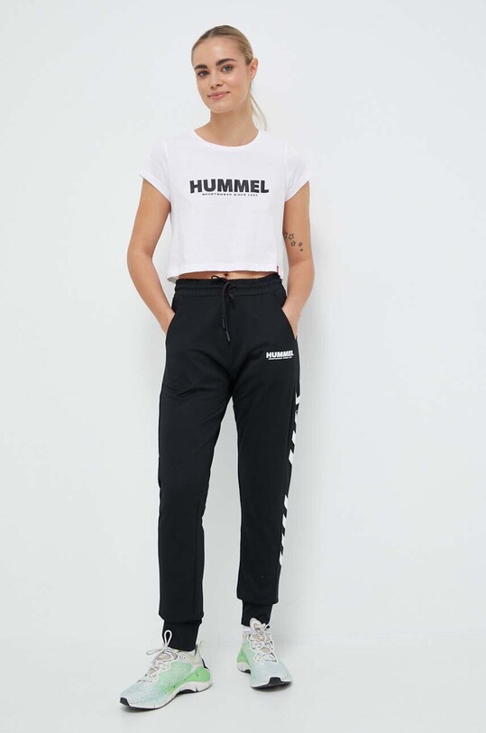 Hummel t-shirt bawełniany 212560 biały SS23
