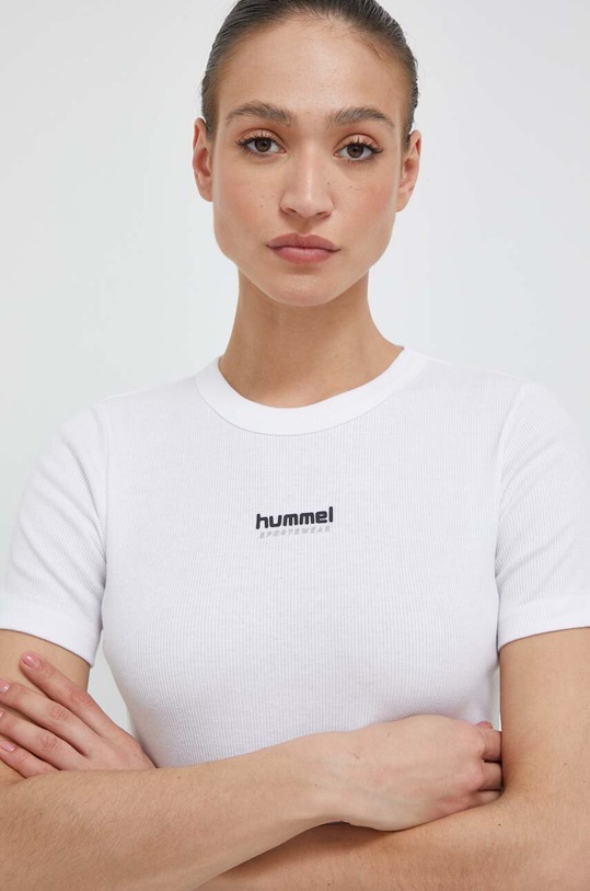 Hummel t-shirt z elastanem biały 219410