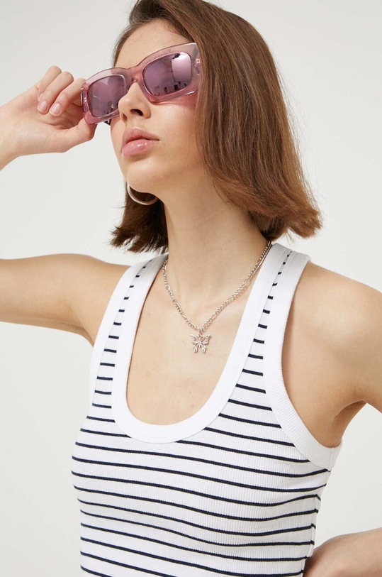 Abercrombie & Fitch top elasztánnal fehér KI139.3316.104