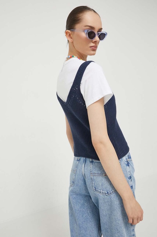 Odzież Abercrombie & Fitch top bawełniany KI150.3188.201 granatowy